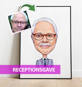 Receptionsgave - karikaturtegning efter dine fotos